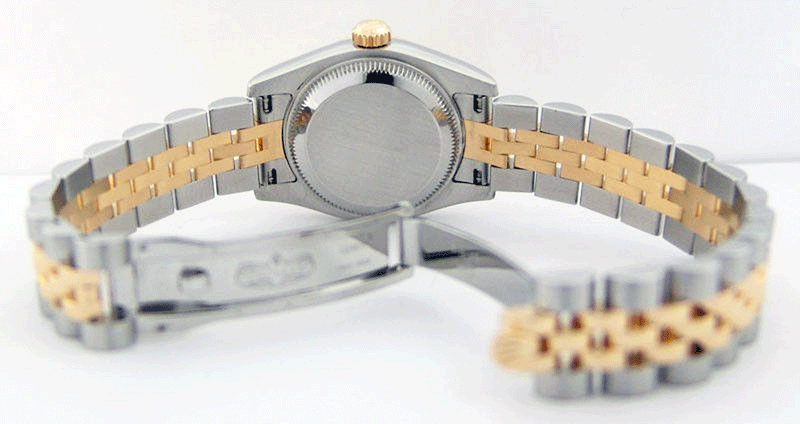 ROLEX Ladies 26mm 18kt Yellow Gold & Stainless Steel Datejust Champagne Diamond Model 179173