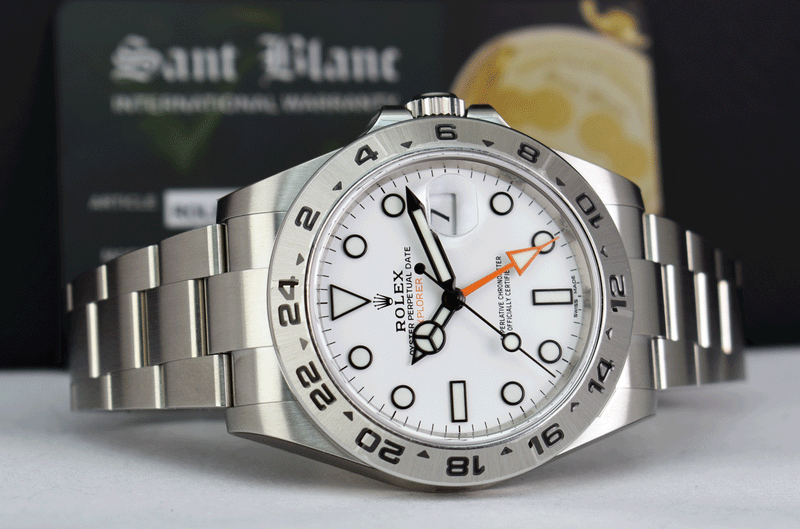 ROLEX 42mm Stainless Steel Explorer II White Dial Model 216570