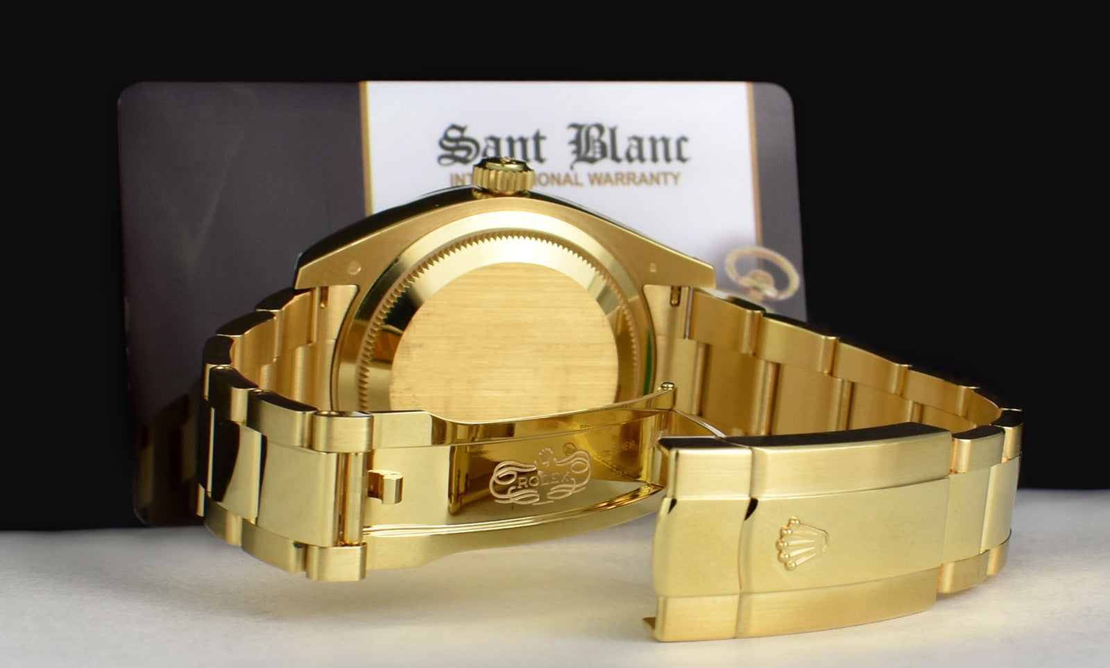 ROLEX 18kt Gold Sky Dweller Champagne Arabic Dial Model 326938