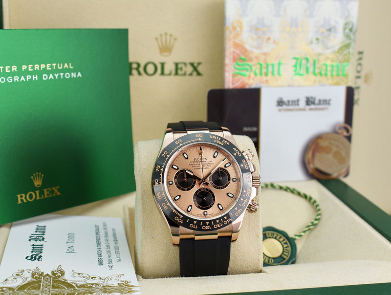 ROLEX 18kt Rose Gold Daytona Oysterflex Strap Rose Panda Model 116515LN