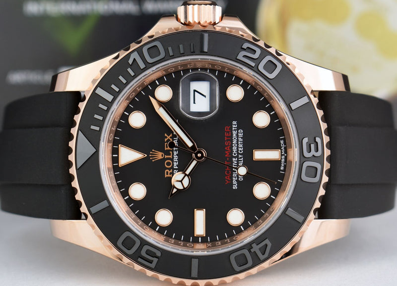 ROLEX 18kt Rose Gold Yachtmaster 40mm Box & Card Model 116655