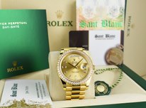 ROLEX 18kt Gold Day Date 40 President Champagne Diamond CARD 228348