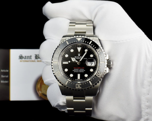ROLEX 43mm Stainless Steel Red Sea Dweller Rare MK1 Dial Box & Card Model 126600