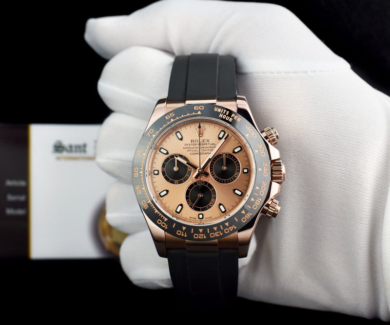 ROLEX 18kt Rose Gold Daytona Oysterflex Strap Rose Panda Model 116515LN