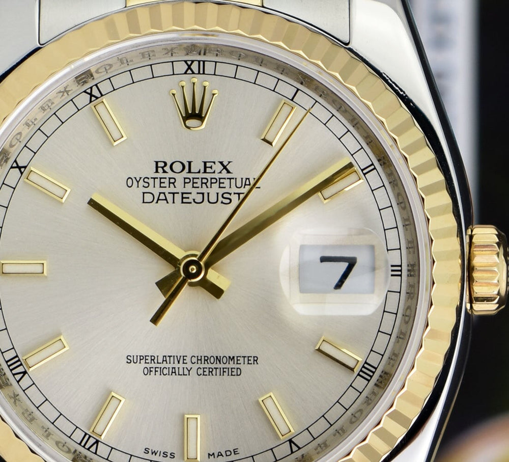 Rolex oyster gold and silver hotsell