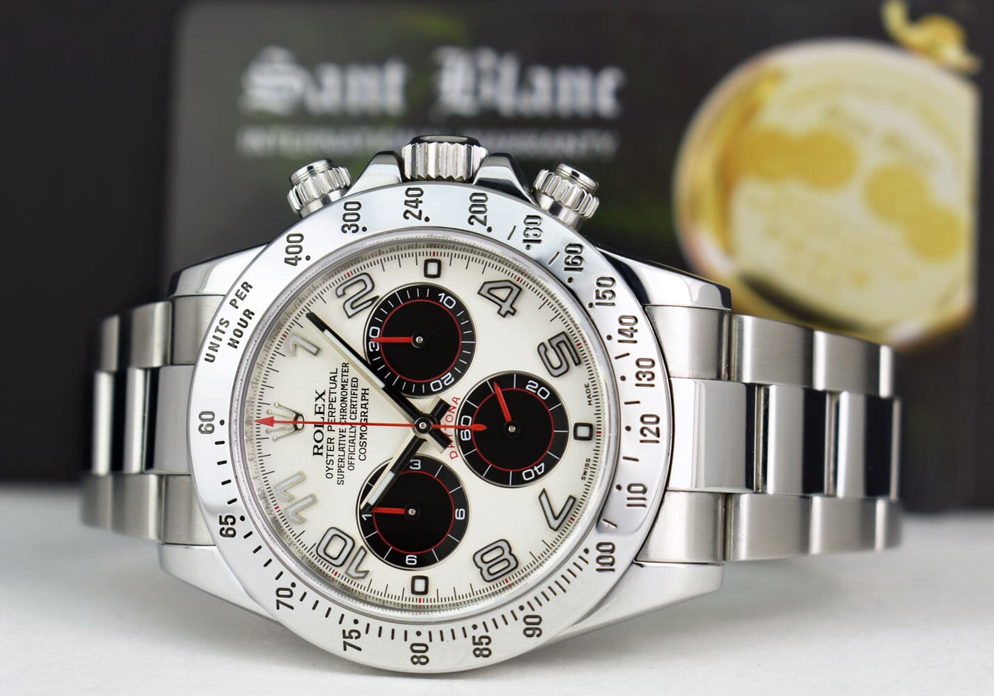 Rolex daytona black face red hands top