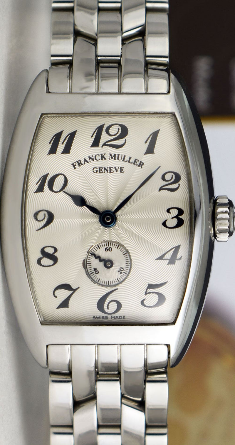 FRANCK MULLER Stainless 25mm x 35mm Ladies Cintree Curvex Silver Dial 1750 S6 PM