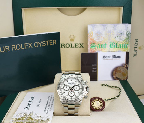 ROLEX - Vintage 40mm Mens Stainless Steel DAYTONA White Dial 116520