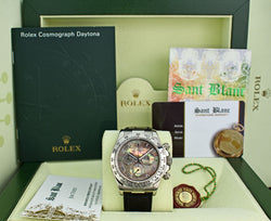 ROLEX White Gold Daytona Tahitian Mother of Pearl Roman Black Crocodile Model 116519