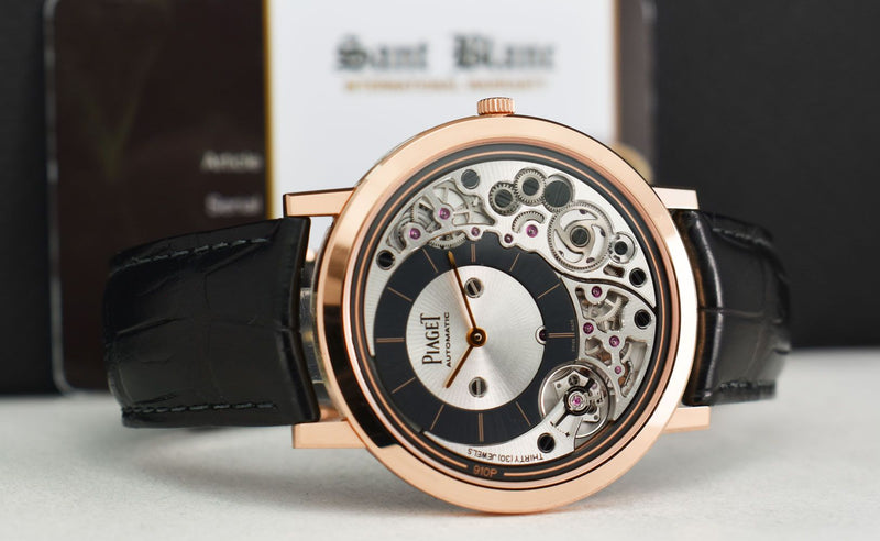 Piaget 41mm Rose Gold Altiplano Black Skeleton Dial G0A43120 with Box & Card