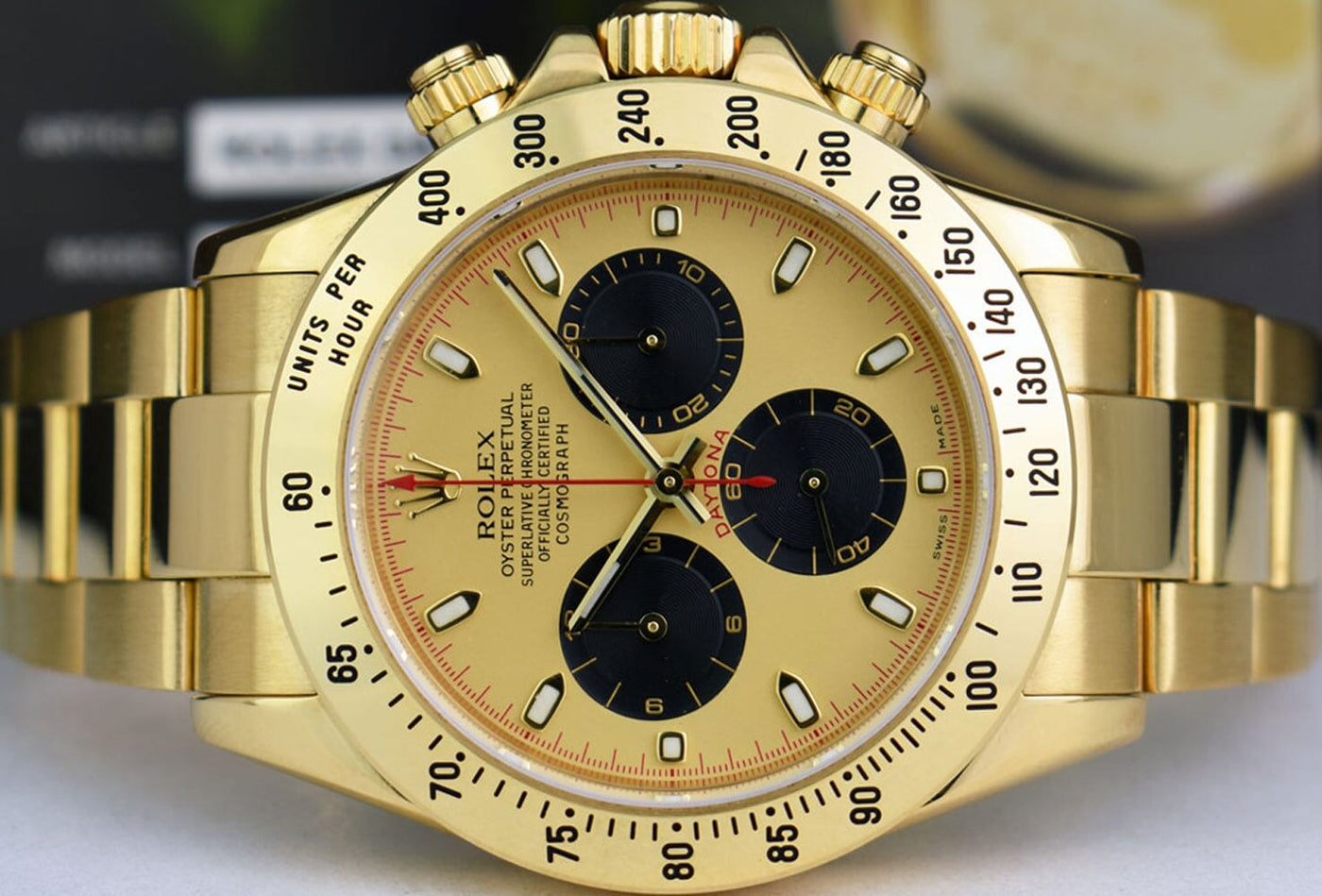 ROLEX 40mm 18kt Yellow Gold Daytona Champagne Paul Newman