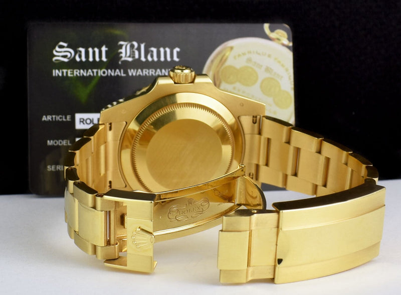 ROLEX Mens 18kt Gold Submariner Blue Ceramic Box Model 116618 LB