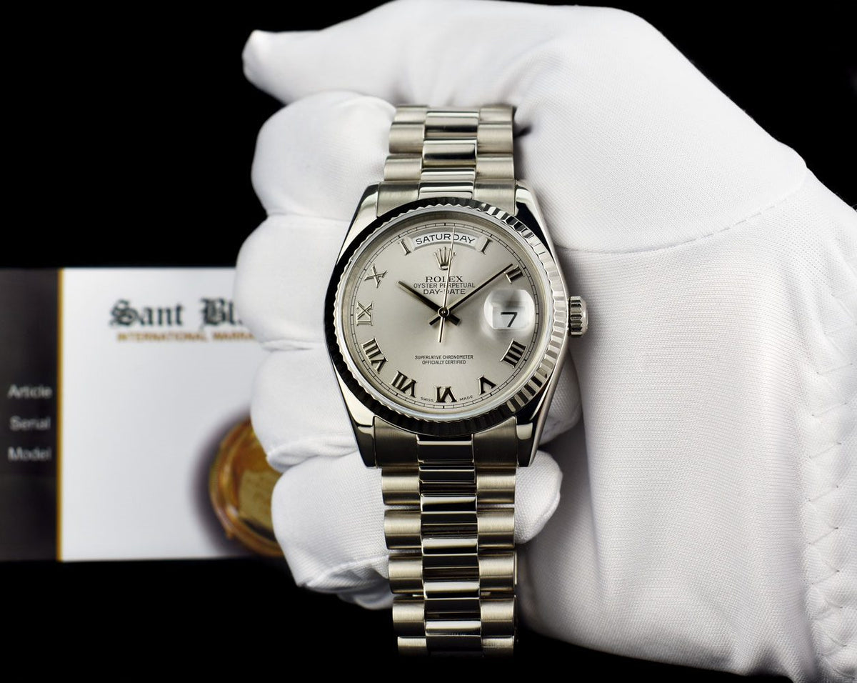 rolex day date white gold 36mm