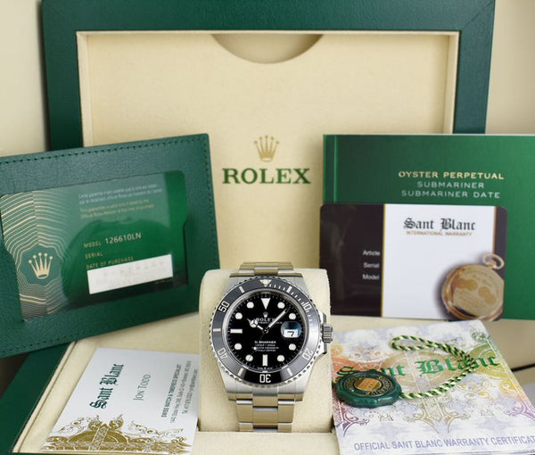 ROLEX Stainless Steel SUBMARINER 41 Black Dial BOX & CARD 126610*