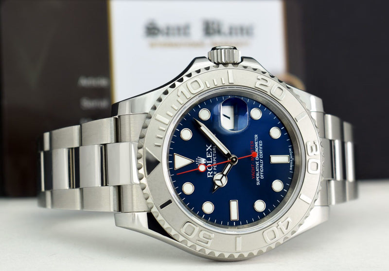 Rolex Platinum & Stainless Steel Yachtmaster 40 Blue Dial Model 116622