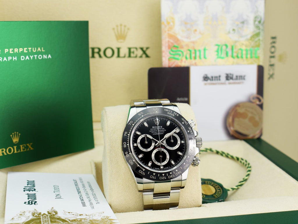 ROLEX 40mm Stainless Steel Daytona Black Dial Ceramic Bezel Model