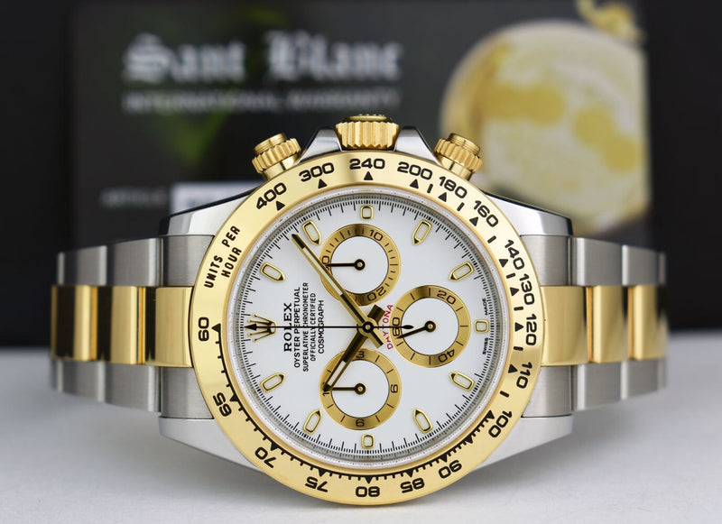 ROLEX 2019 18kt Gold & Stainless Steel Daytona White Index Model 116503