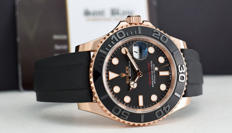 ROLEX Rose Gold Yachtmaster 40 Black Dial Model 126655