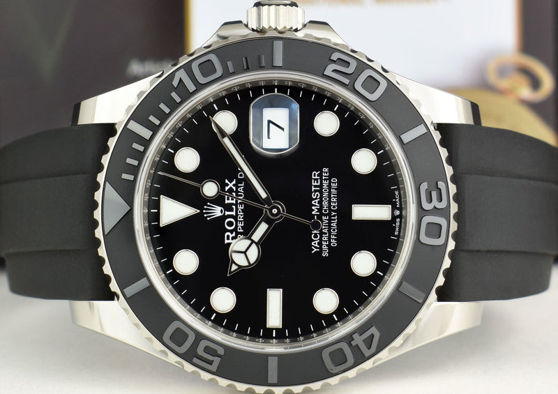 ROLEX 42mm 18kt White Gold Yachtmaster 42 Black Dial Model 226659