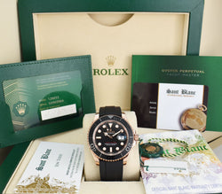 ROLEX Rose Gold Yachtmaster 40 Black Dial Model 126655