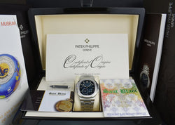 PATEK PHILIPPE Stainless Steel Nautilus Blue Dial PAPERS 5712/1A-001