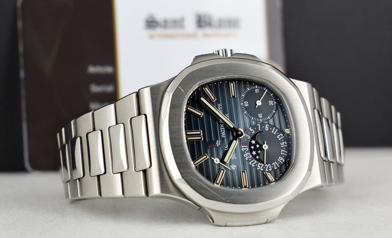 PATEK PHILIPPE Stainless Steel Nautilus Blue Dial PAPERS 5712/1A-001