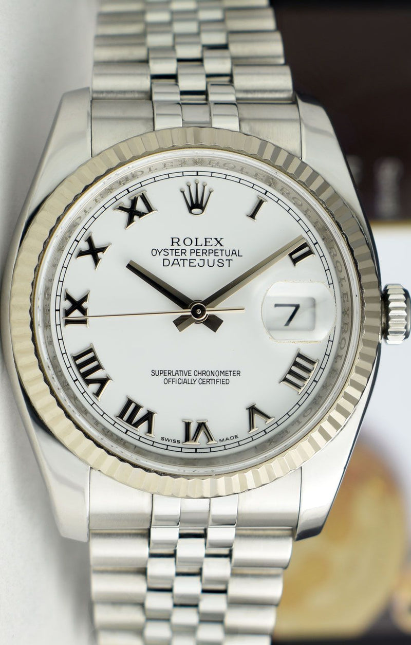 Rolex 116234 white roman Clearance